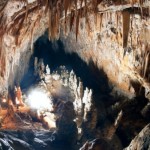 L'interno della grotta Le Torri di Slivia