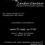 Invito inaugurazione mostra Landres clautans a Claut