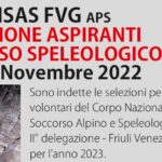 CNSAS Soccorso Speleo FVG, selezione aspiranti 2023